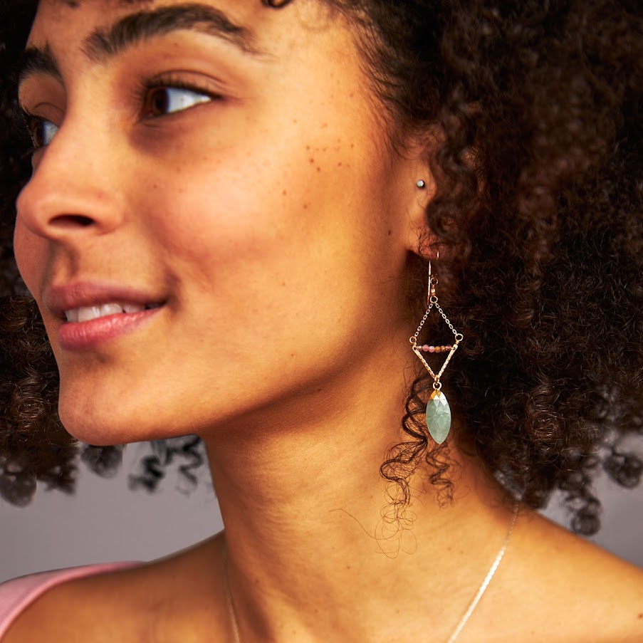 Aquamarine Royalty Earrings