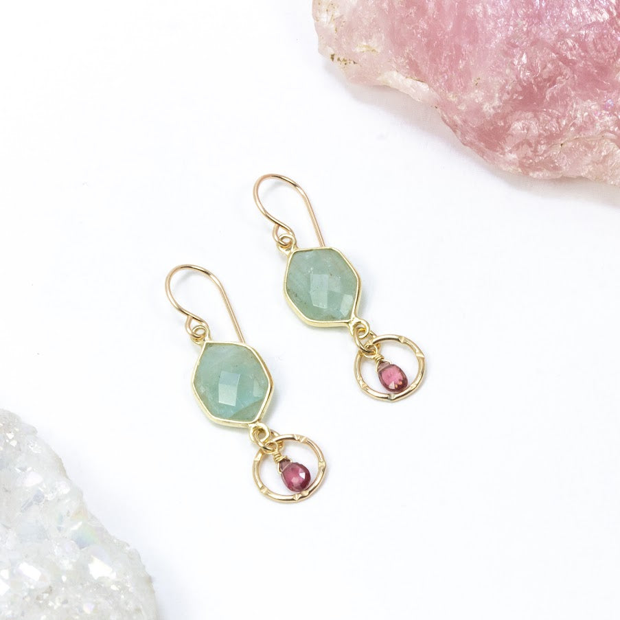 Aquamarine Princess Earrings