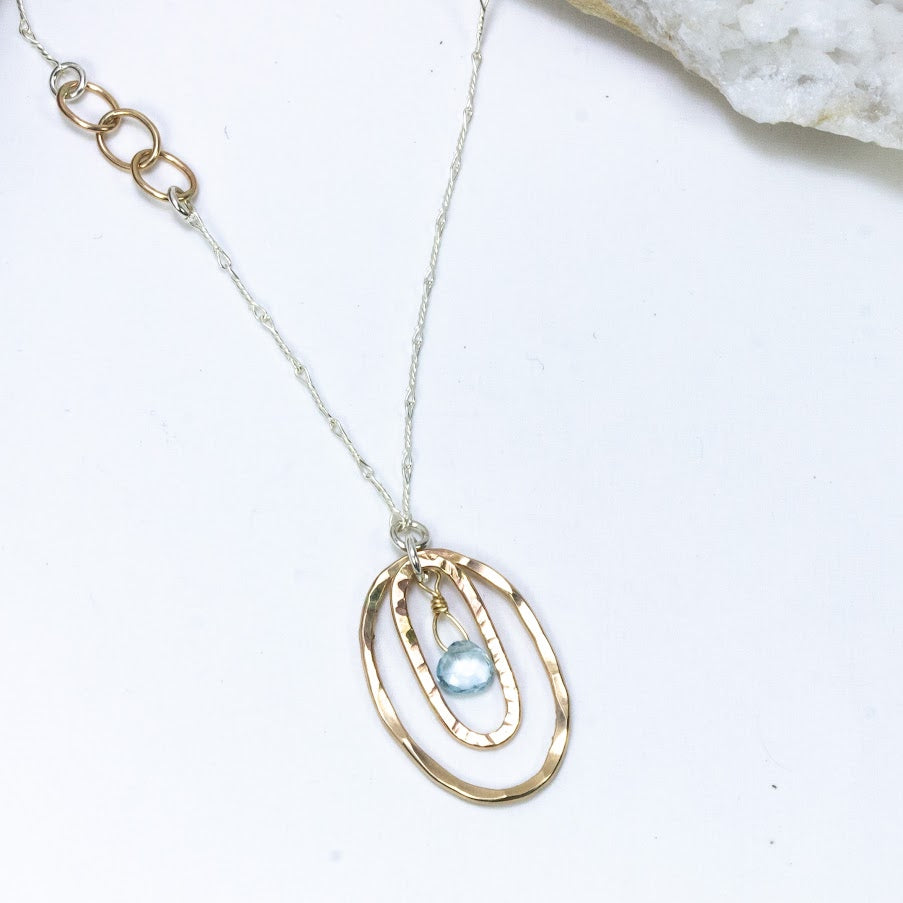 Blue Topaz Ripple Necklace