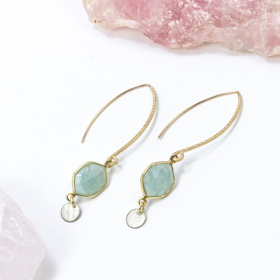 Aqua Hook Up Earrings