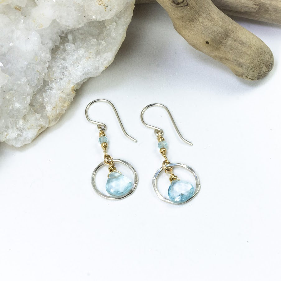Blue Topaz Flow Earrings