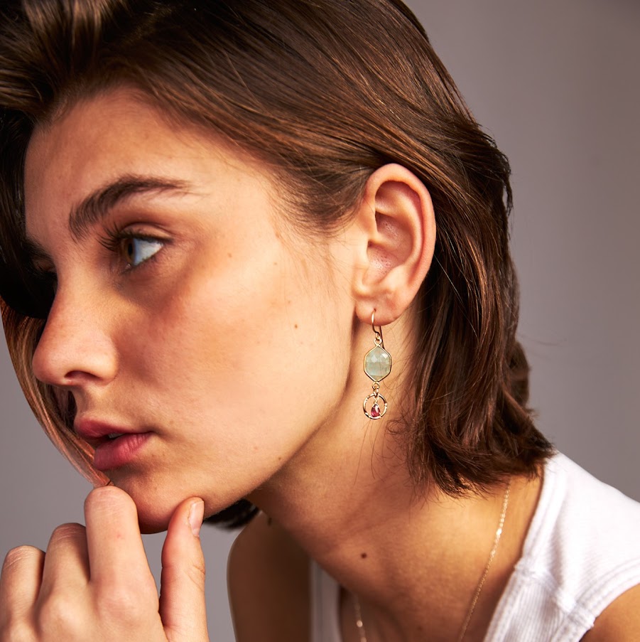 Aquamarine Princess Earrings