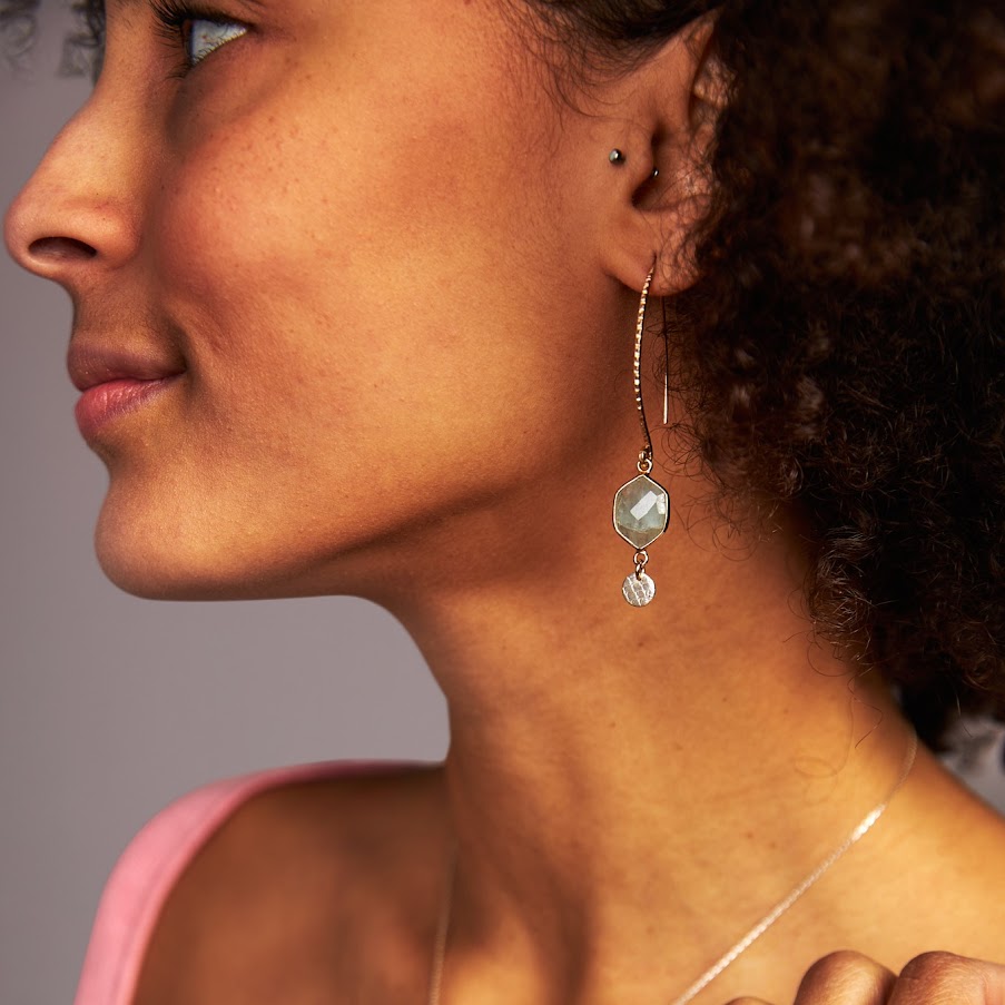 Aqua Hook Up Earrings