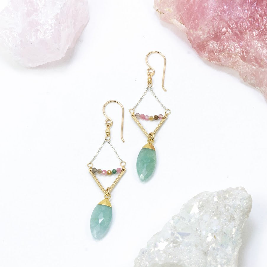 Aquamarine Royalty Earrings