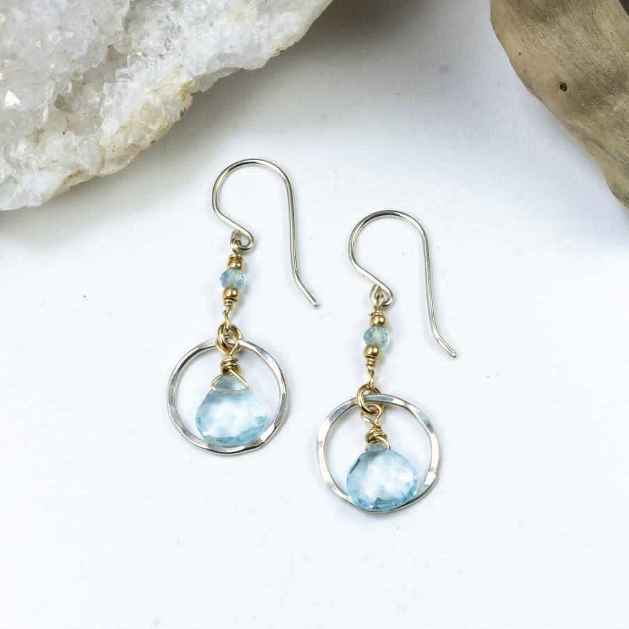 Blue Topaz Flow Earrings
