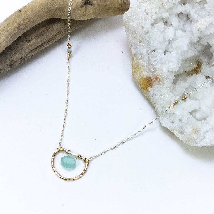 Chalcedony Splash Necklace