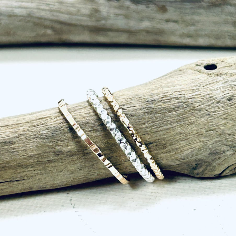 Sparkle Stacking Rings