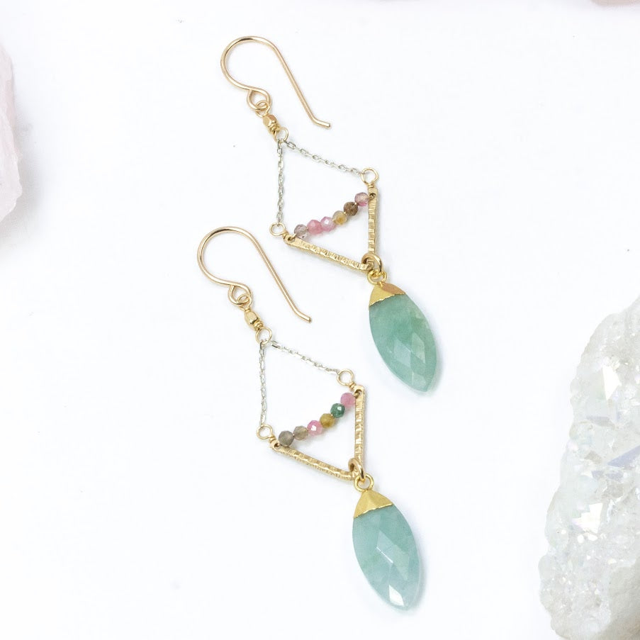 Aquamarine Royalty Earrings