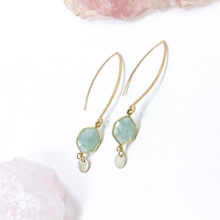 Aqua Hook Up Earrings