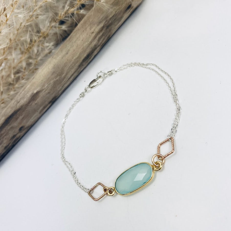 Chalcedony Links Bracelet