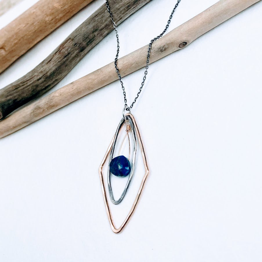 Blue Nesting Necklace