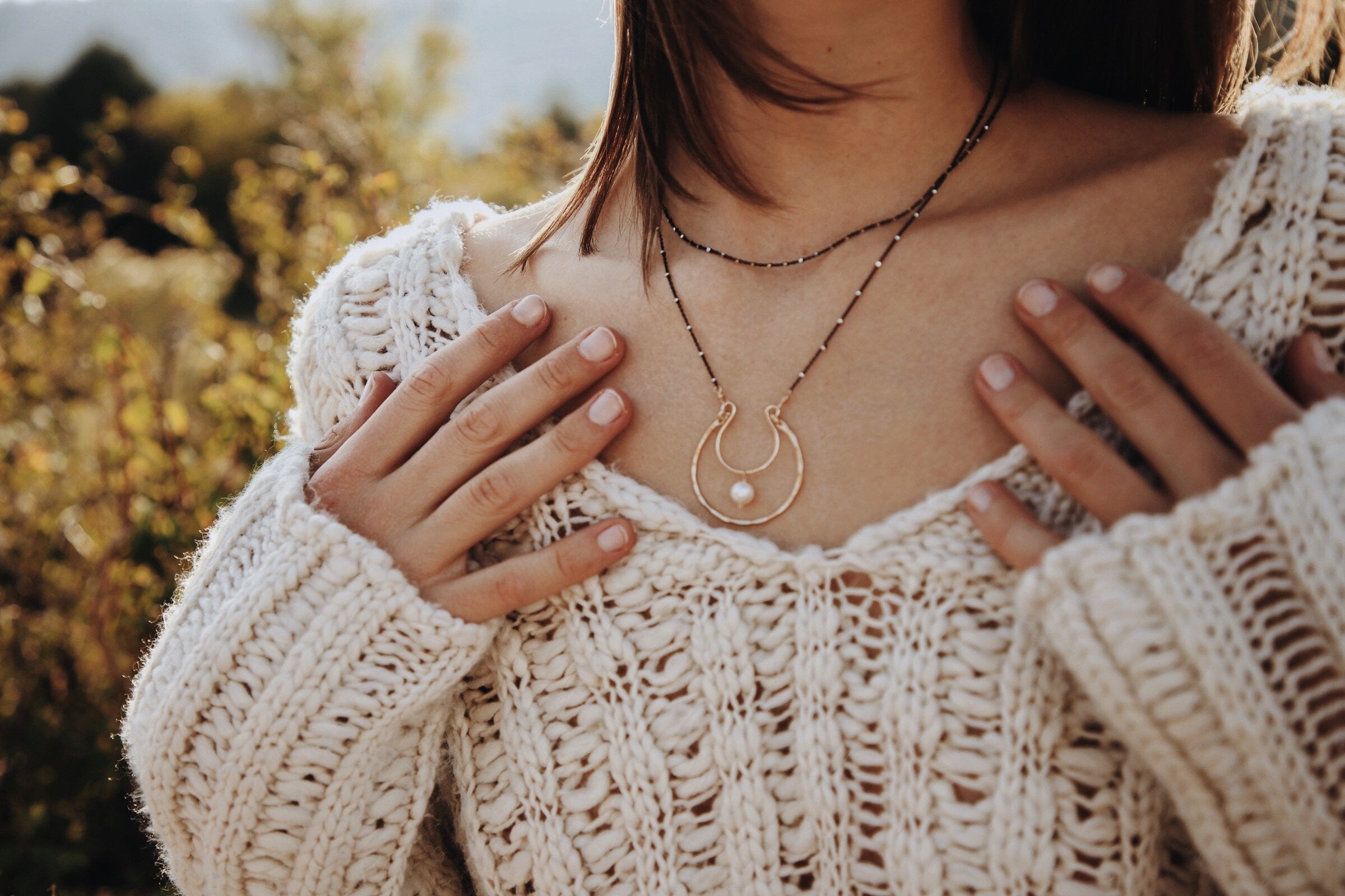 Moonlit Pearl Necklace