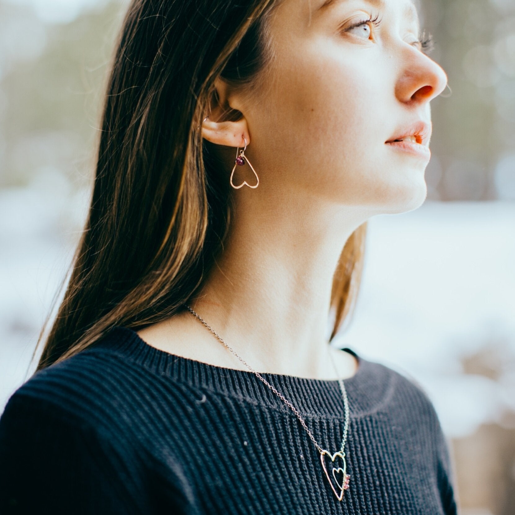 Twin Hearts Necklace