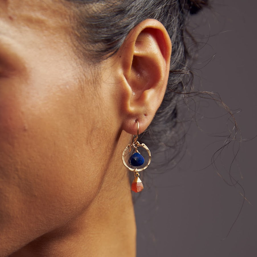 Lapis & Carnelian Dream Earrings