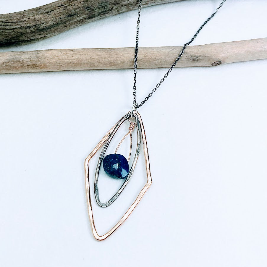 Blue Nesting Necklace