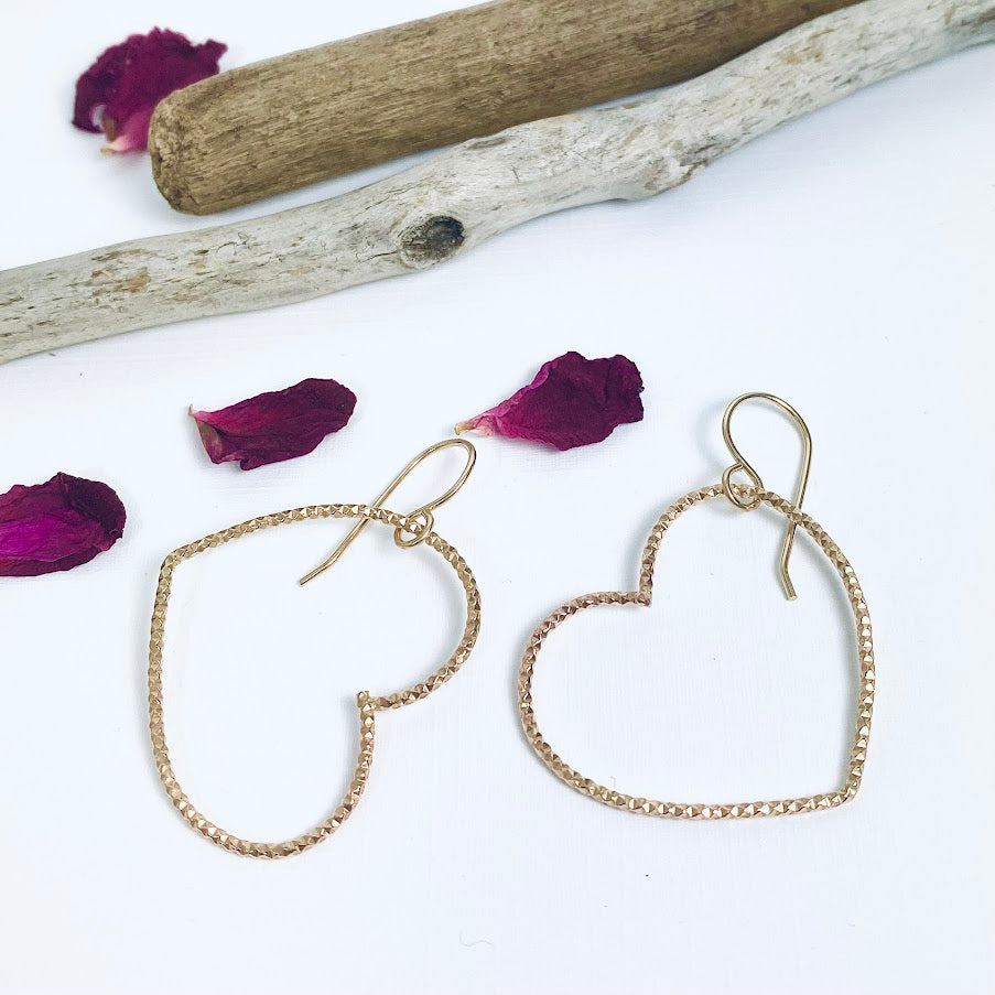 Heart Hoop Earrings
