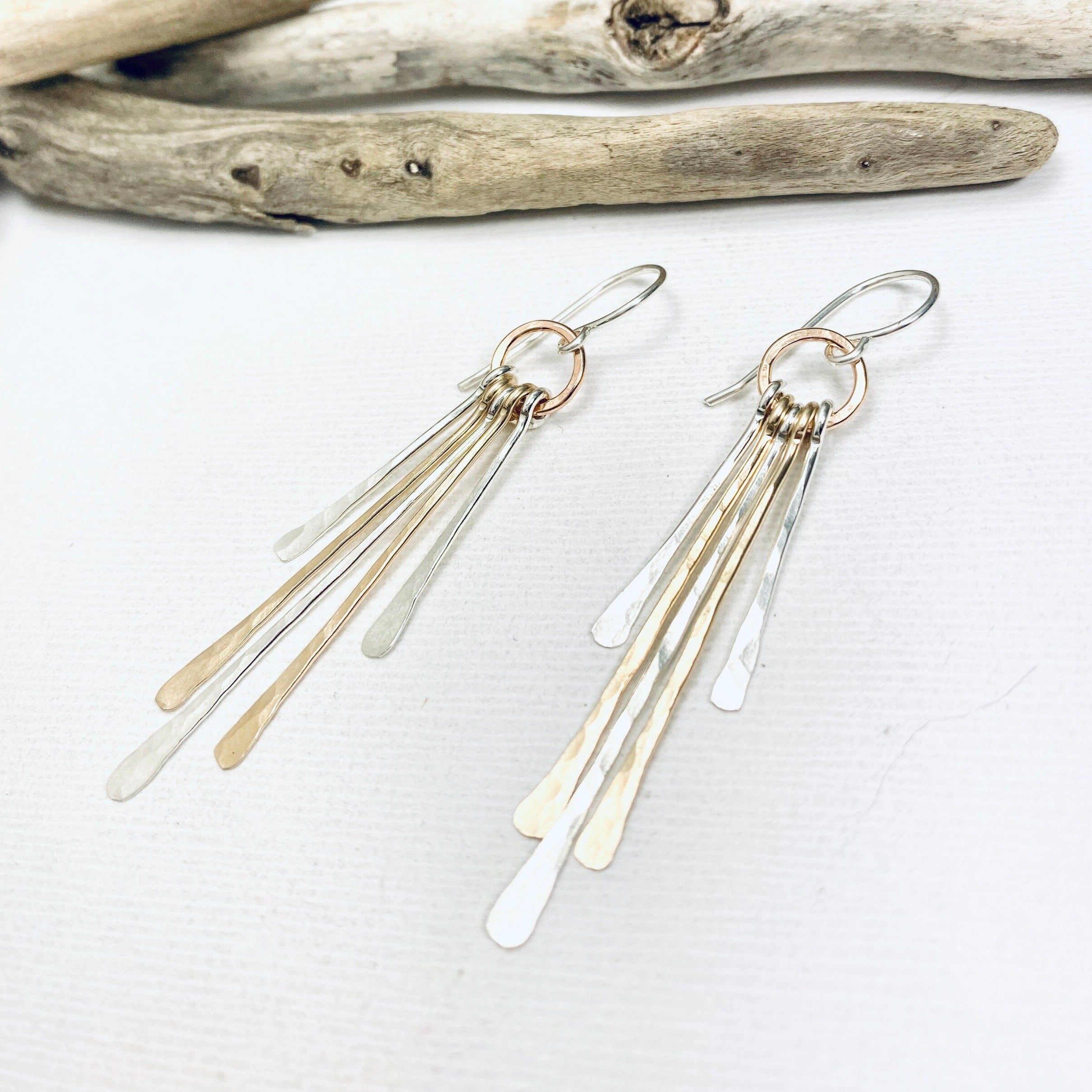 Hammered Fringe Earrings
