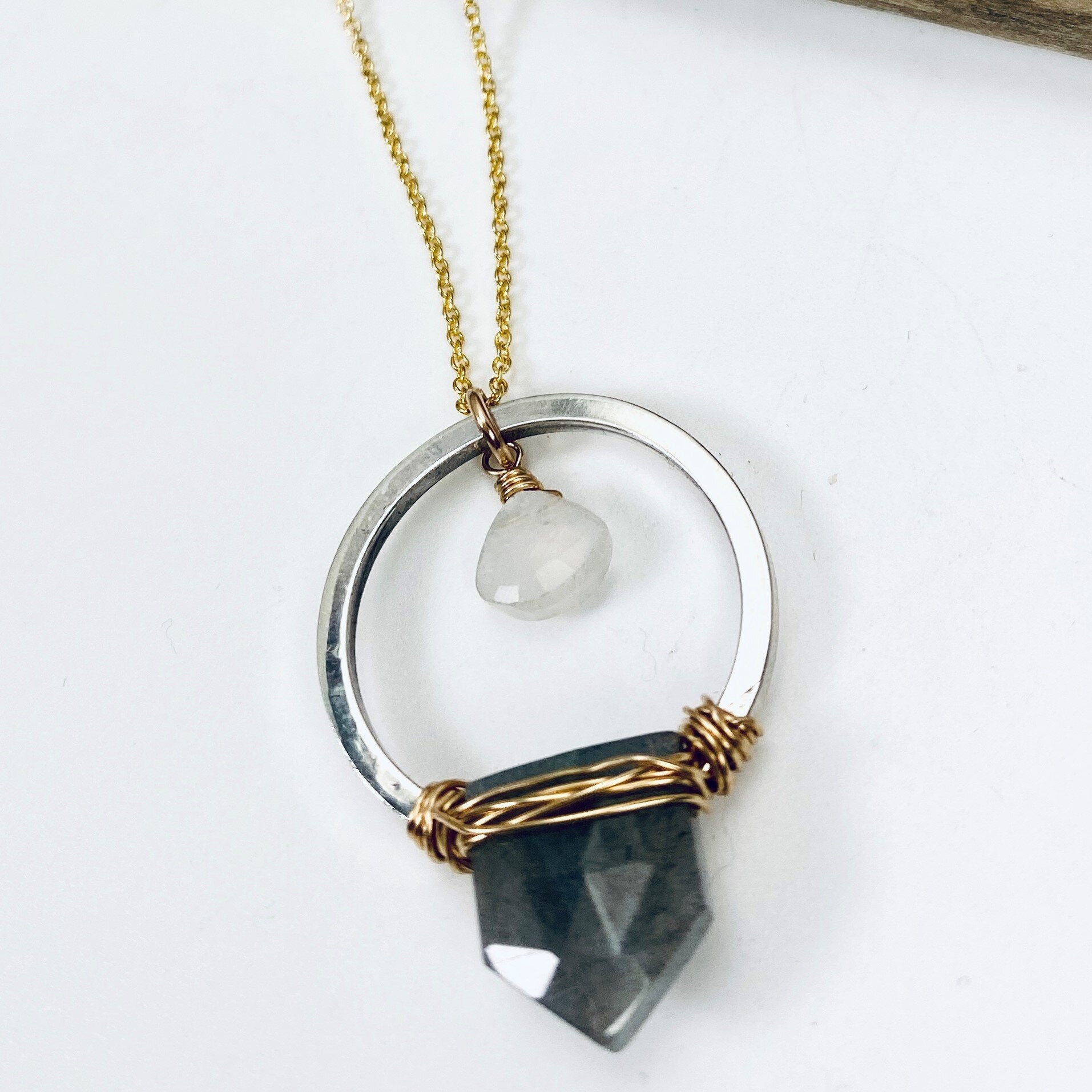 Labradorite Moon Necklace