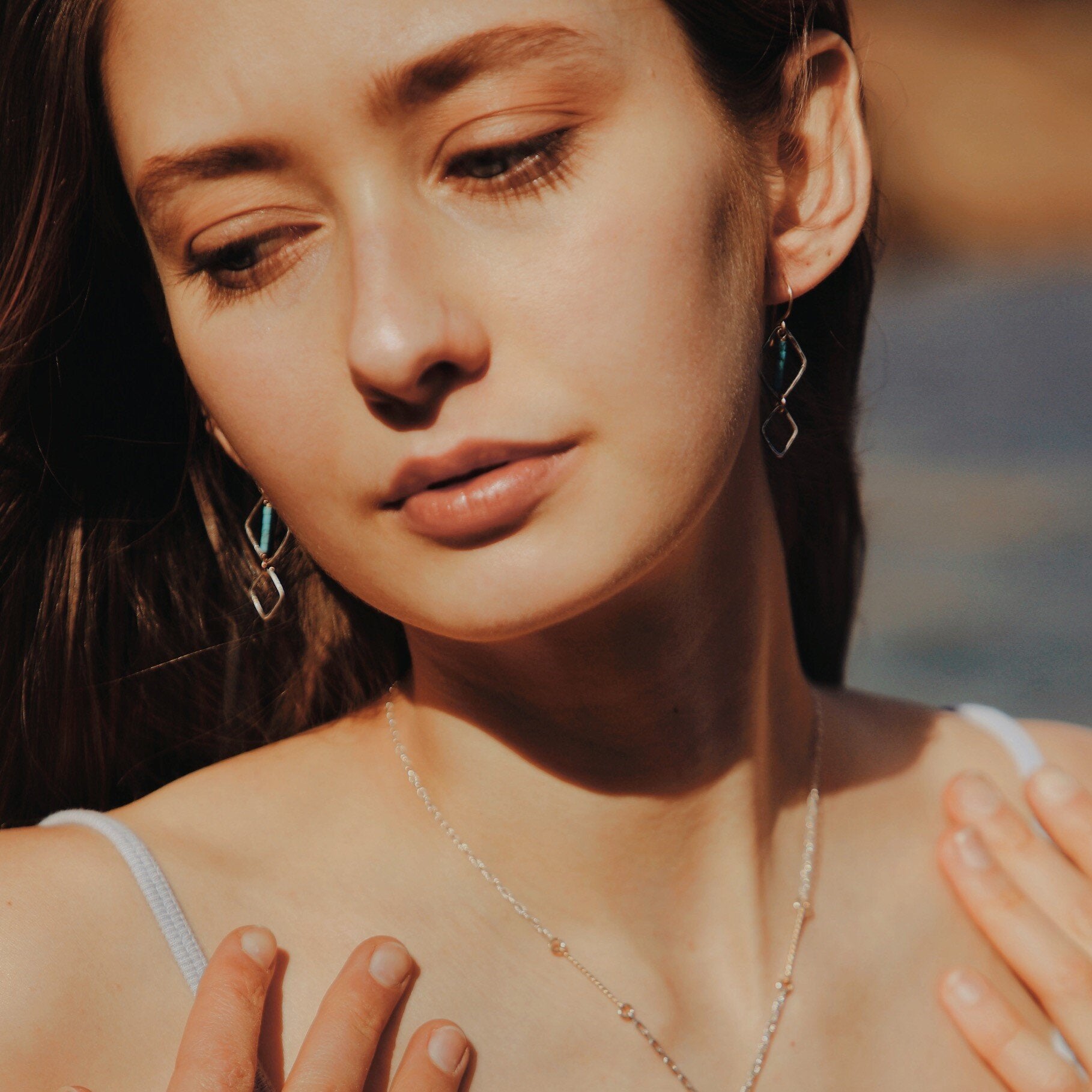Turquoise Diamond Earrings