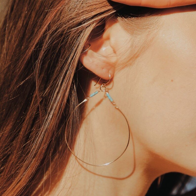 Heishi Hoop Earrings