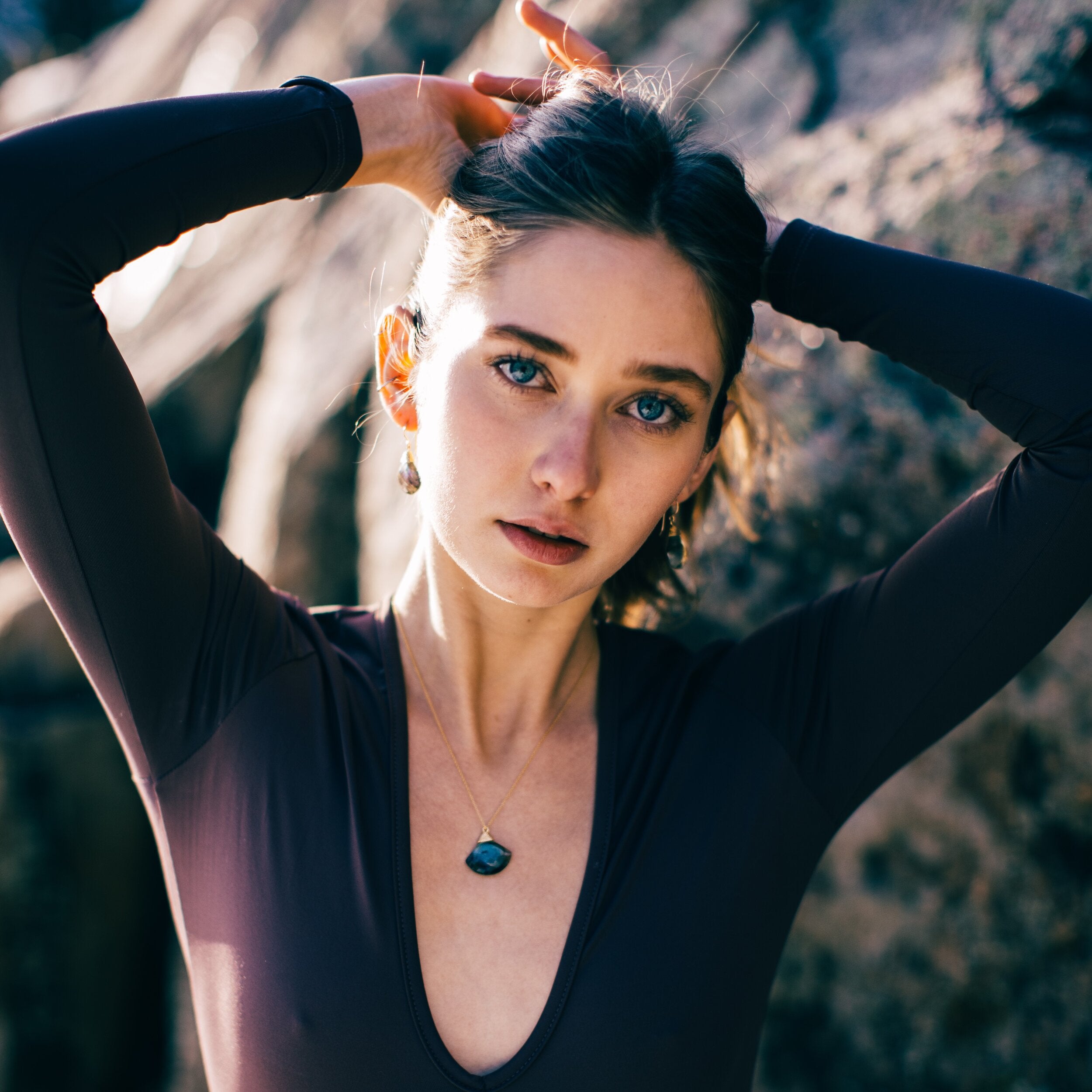 Labradorite Fan Necklace