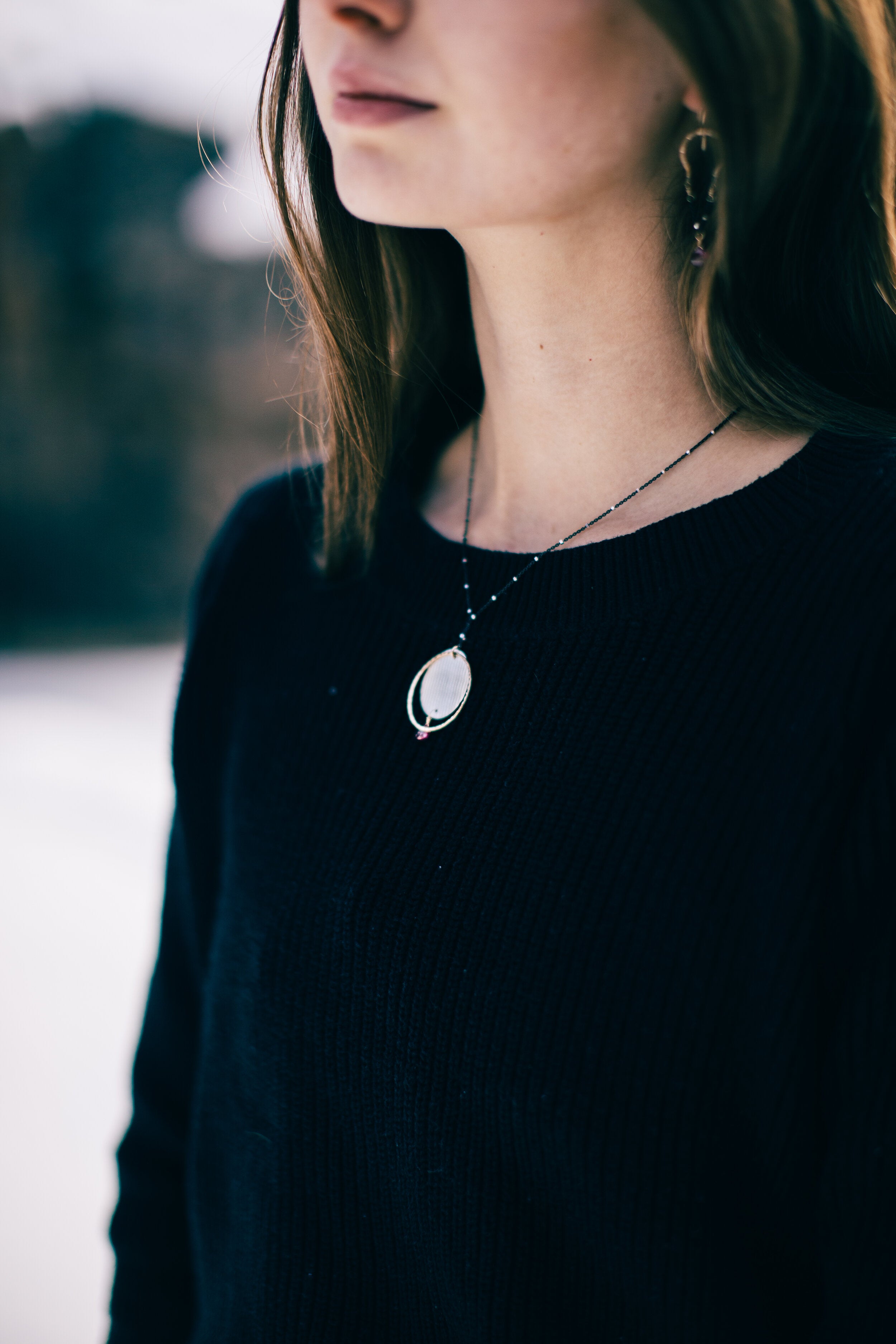 Garnet Eclipse Necklace