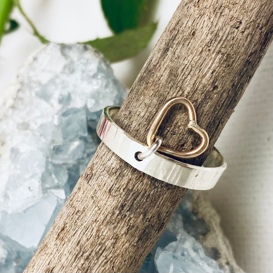 Heart Charm Ring