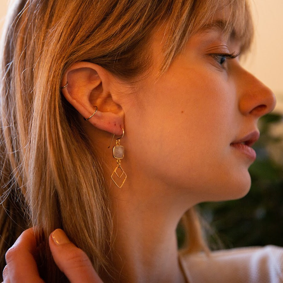 Moonstone Movement Earrings