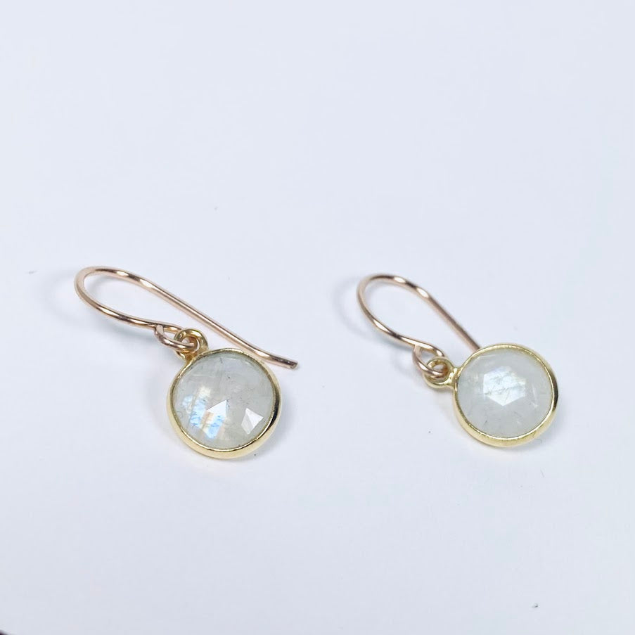 Coin Gemstone Earrings