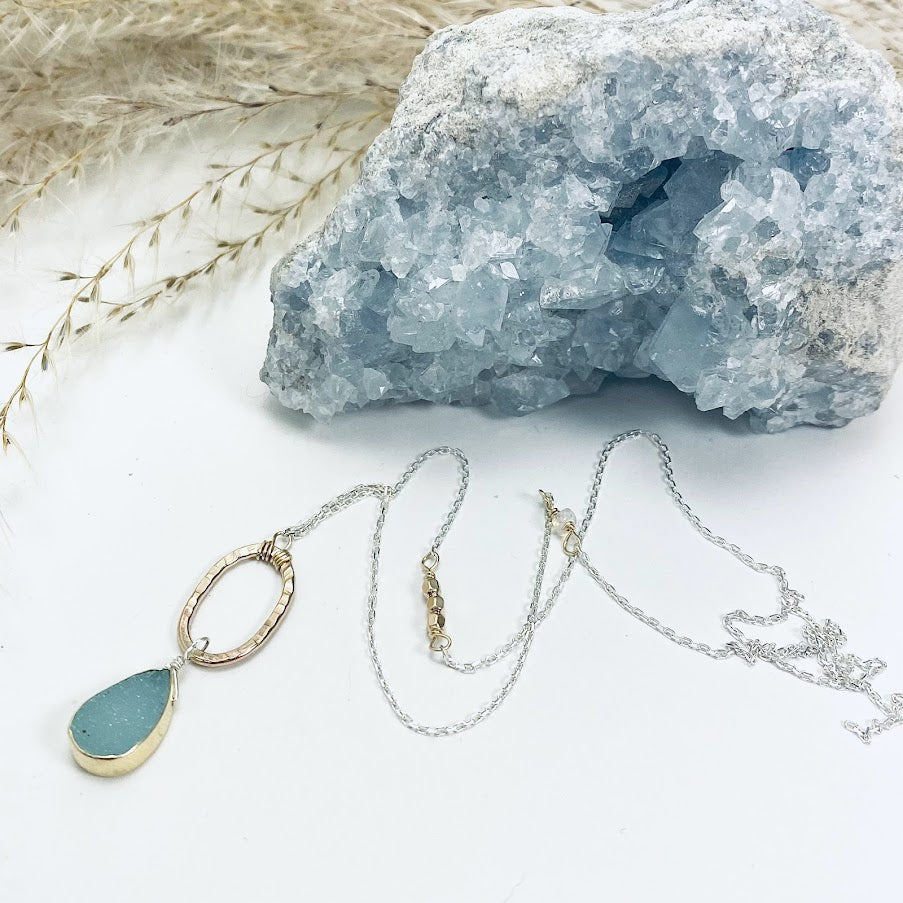 Moonbeam Druzy Necklace