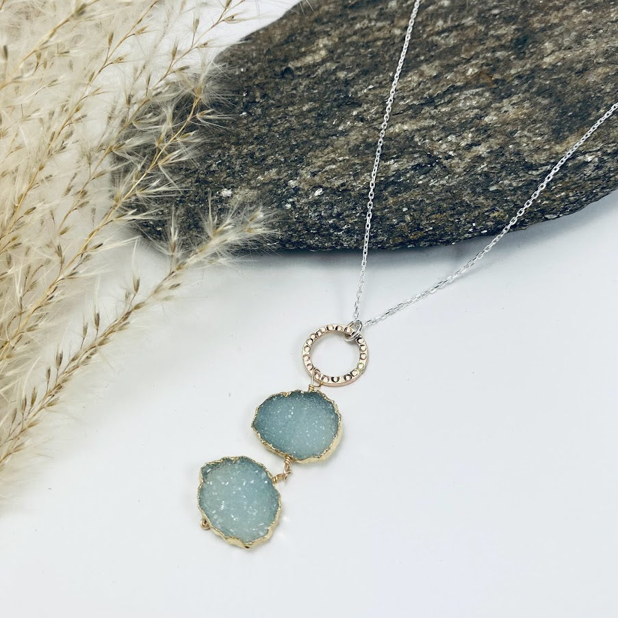 Double Druzy Necklace
