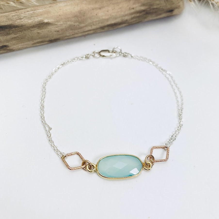 Chalcedony Links Bracelet