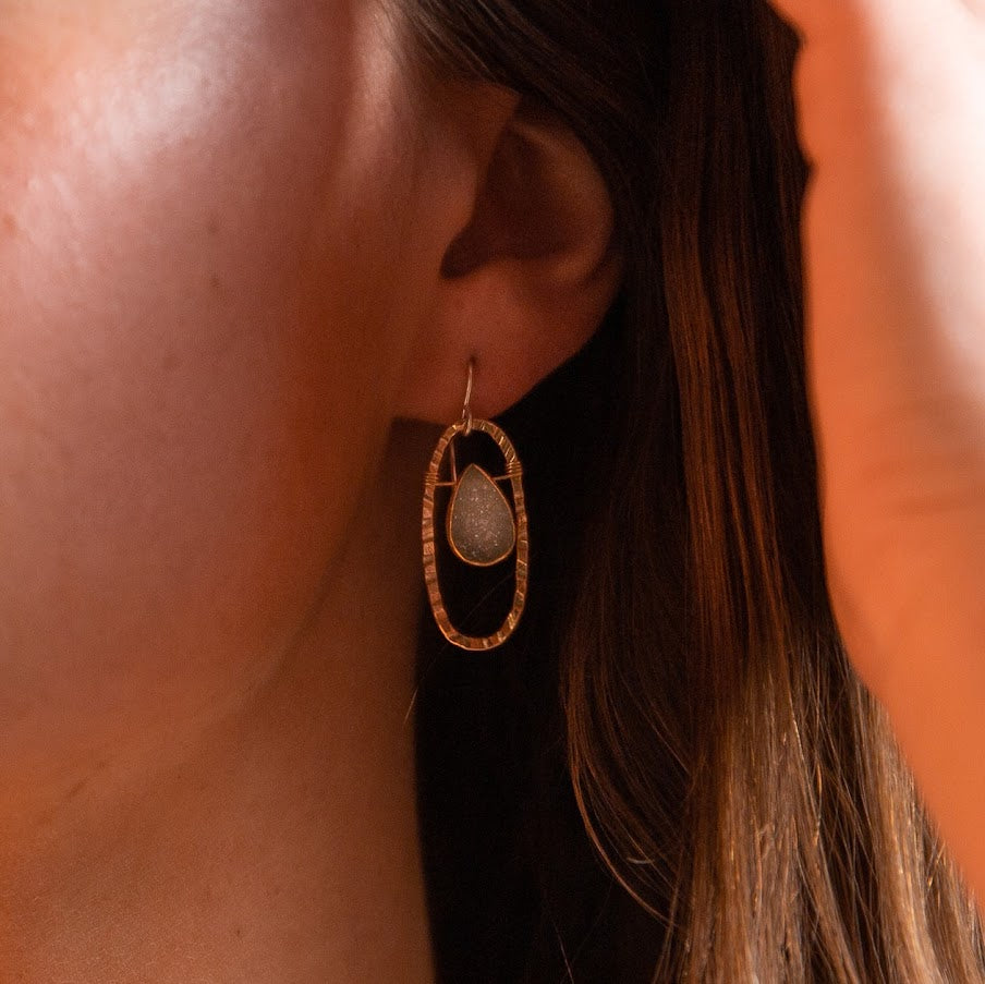 Druzy Capsule Earrings