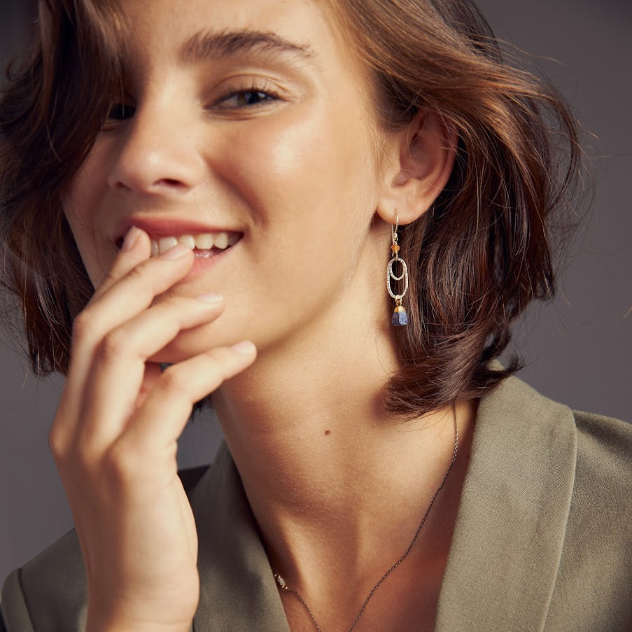 Lapis Moonbeam Earrings