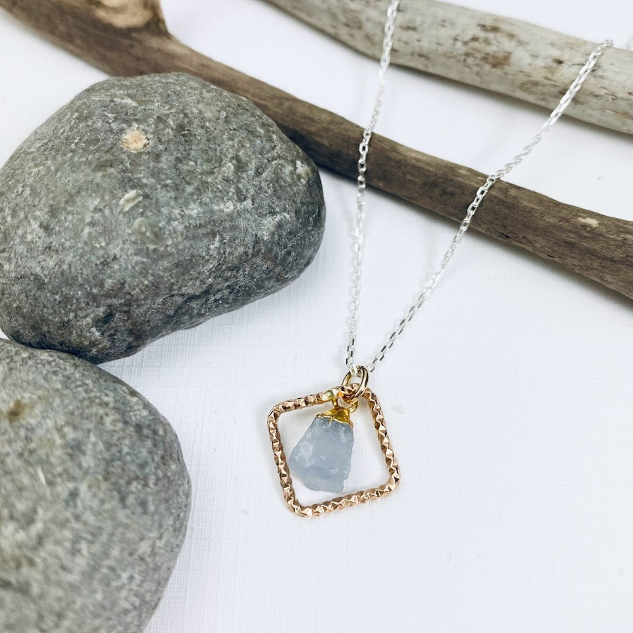 Raw Chalcedony Necklace
