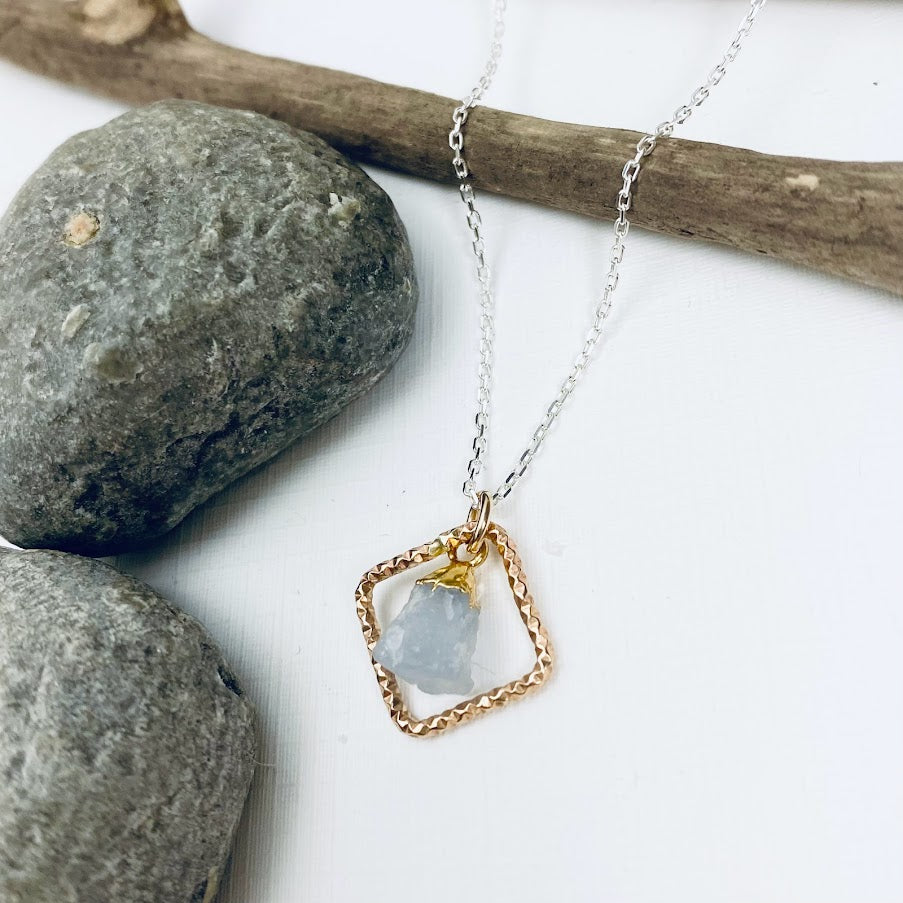 Raw Chalcedony Necklace