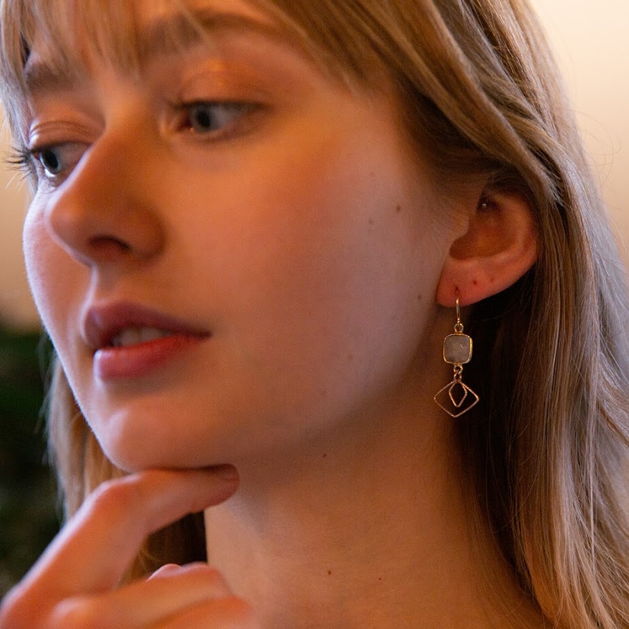 Moonstone Movement Earrings
