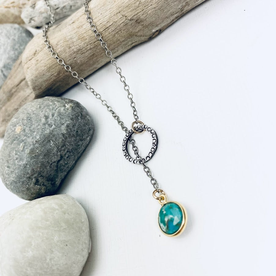Tied Up Turquoise Lariat