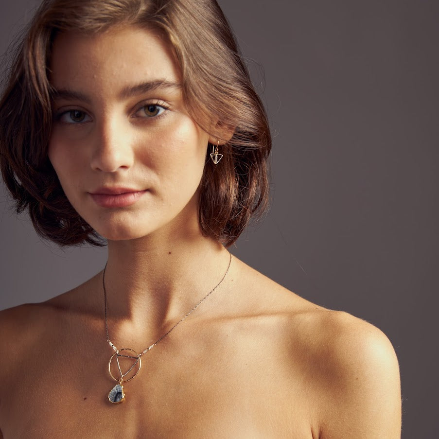 Tiny Triangle Earrings