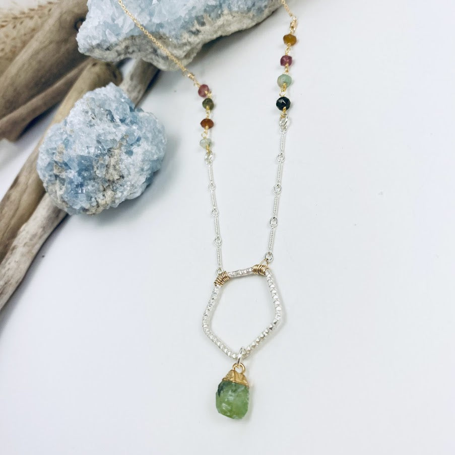 Phrenite Rainbow Necklace