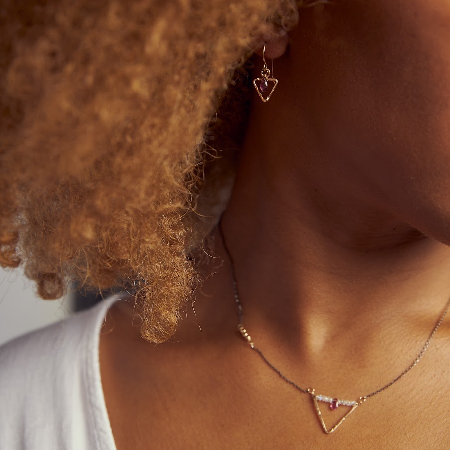 Mini Garnet Earrings