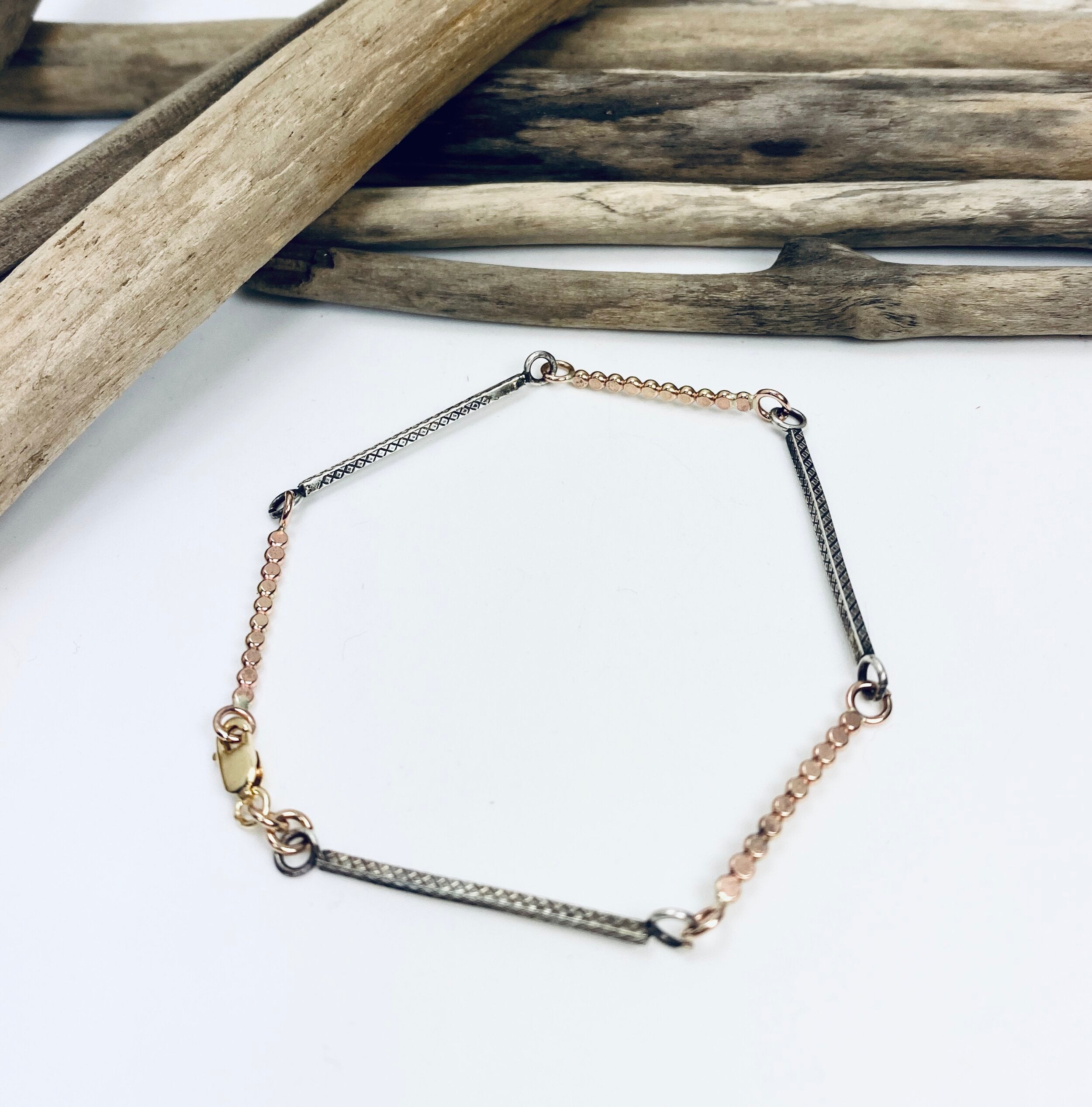 Textured Bars Bracelet