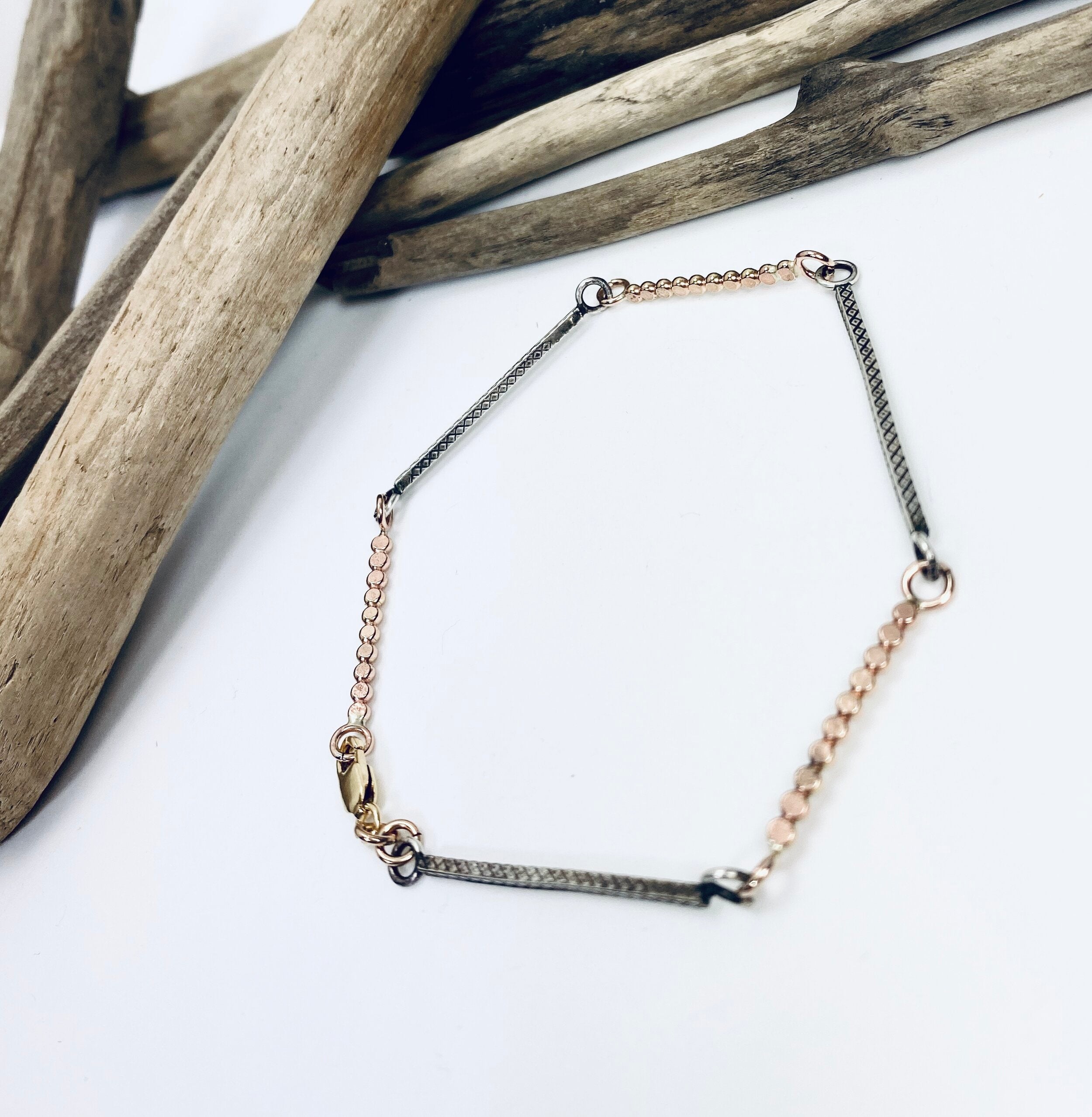 Textured Bars Bracelet