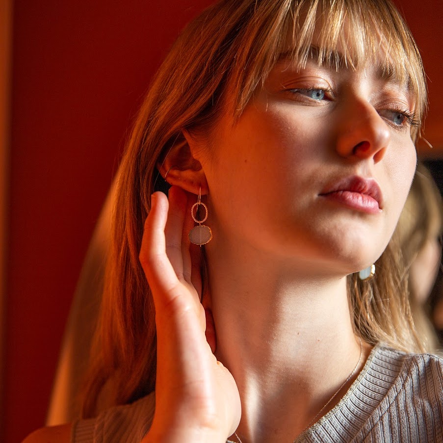 Organic Druzy Glitter Earrings