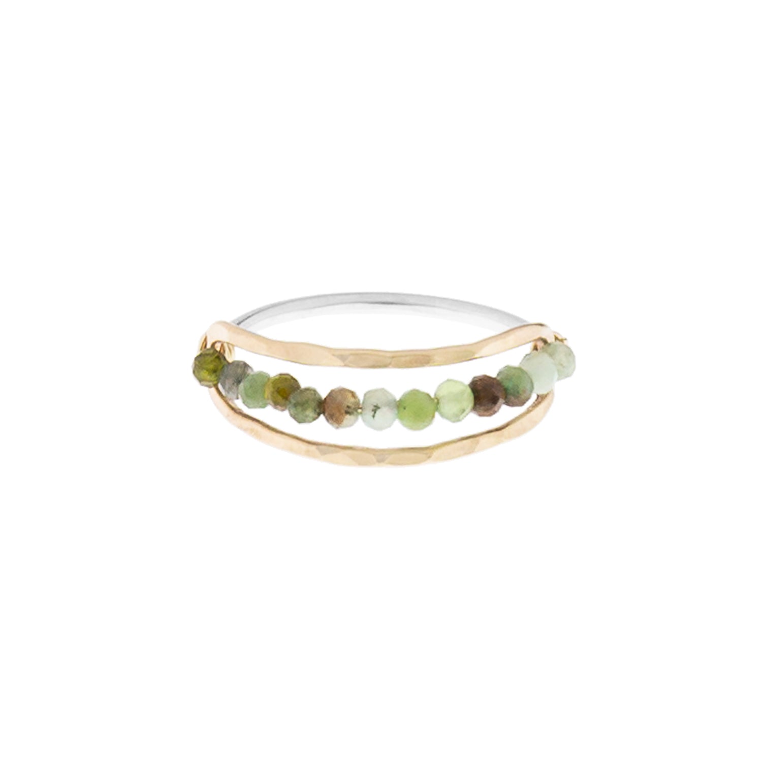 Chrysoprase Compass Ring