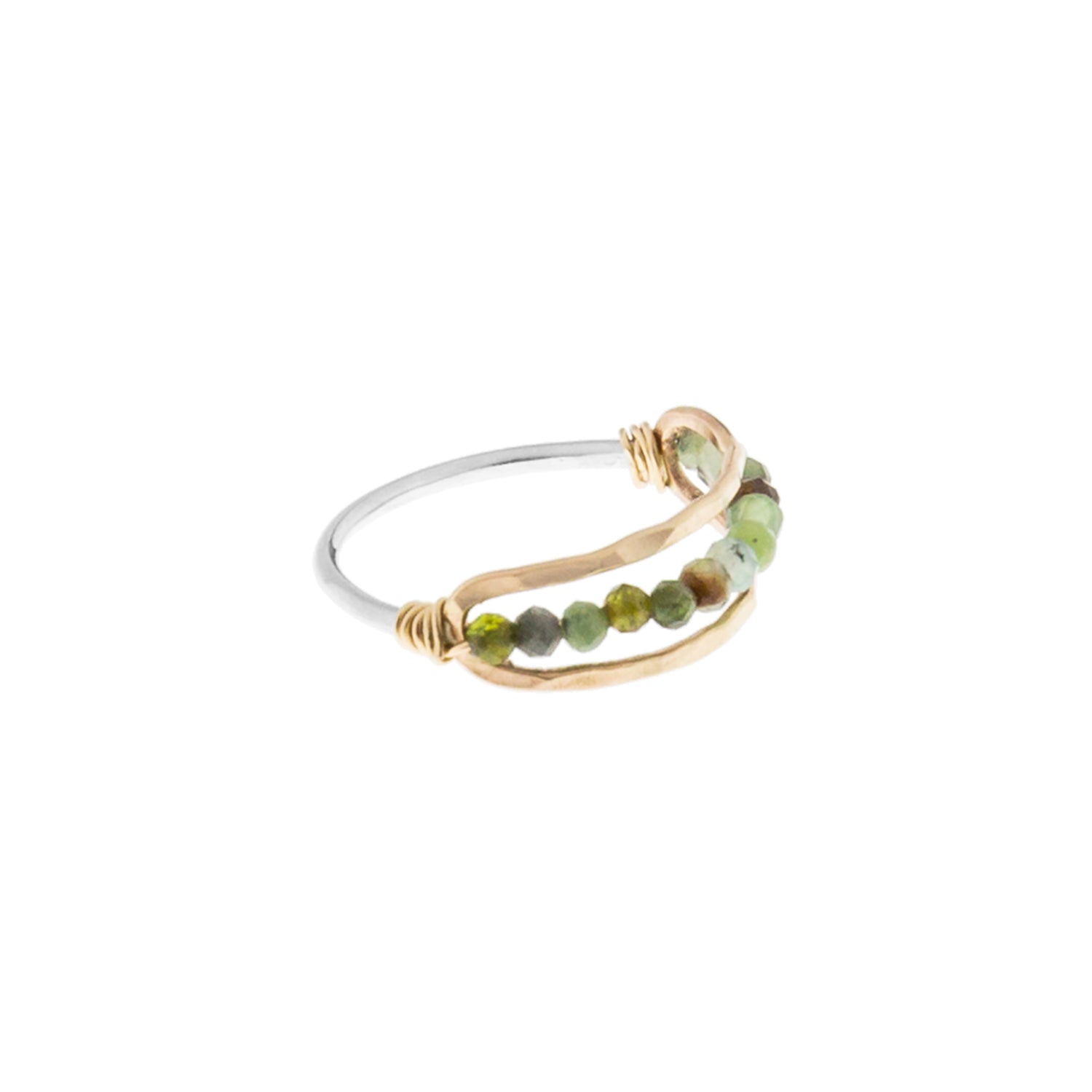 Chrysoprase Compass Ring