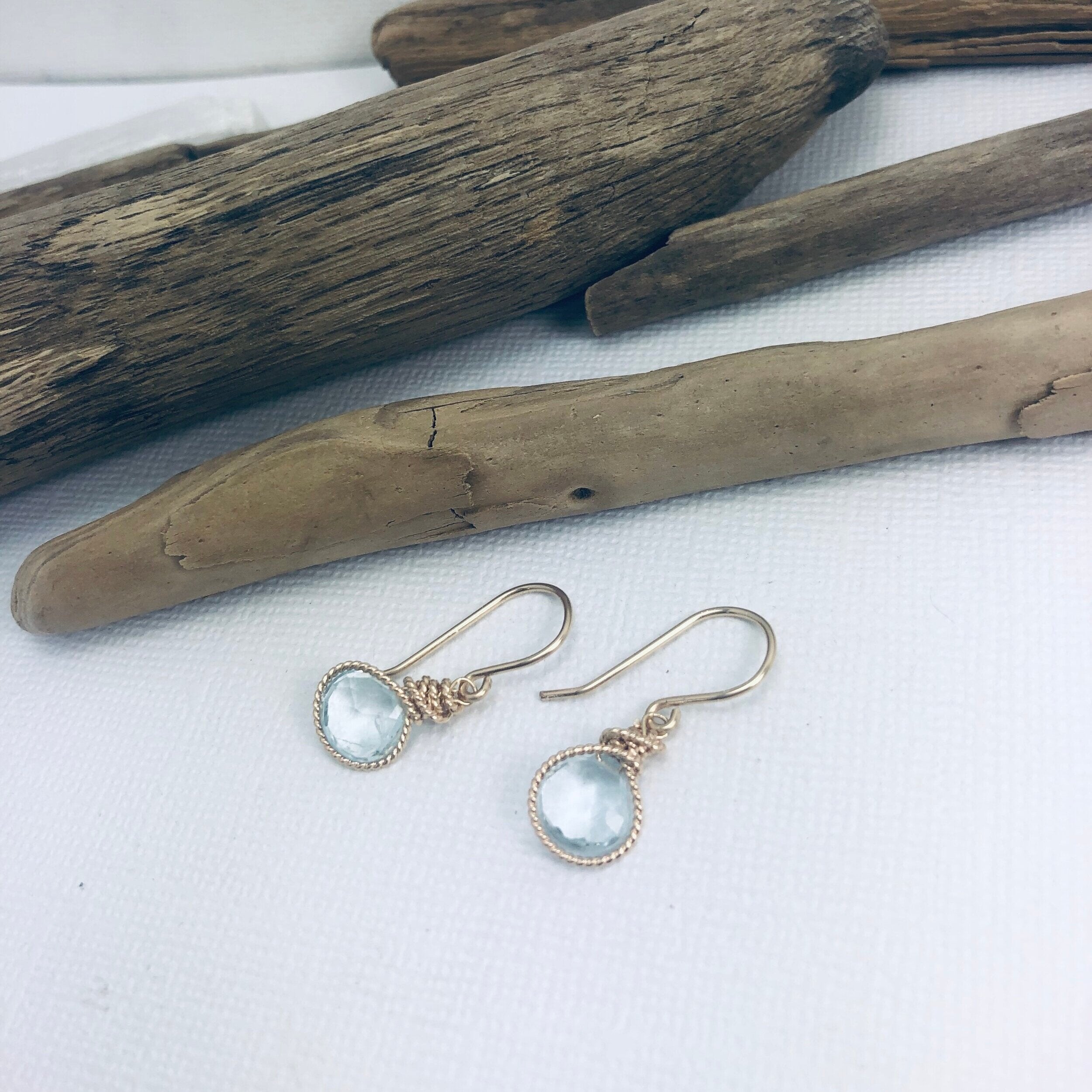 Braided Gemstone Earrings