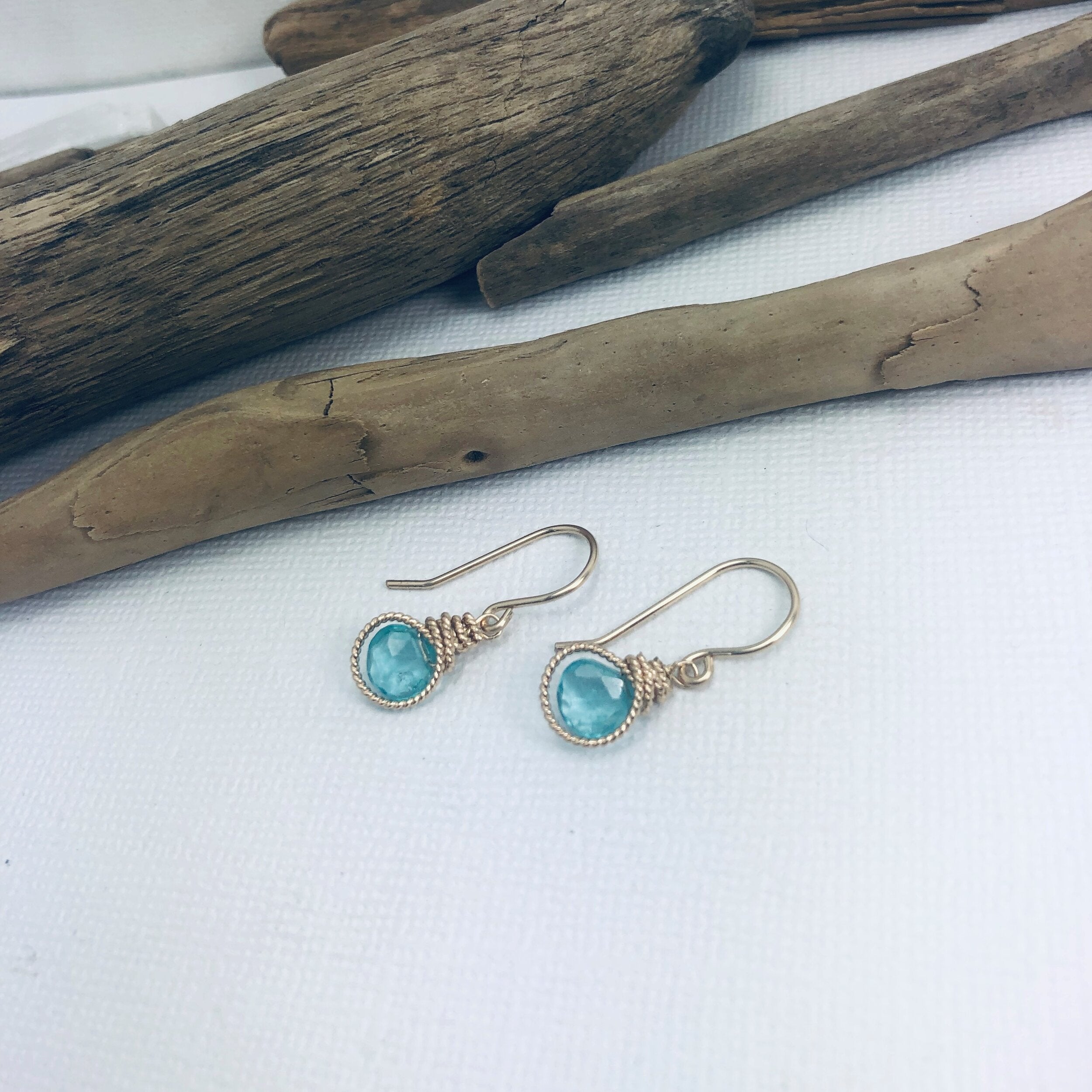 Braided Gemstone Earrings