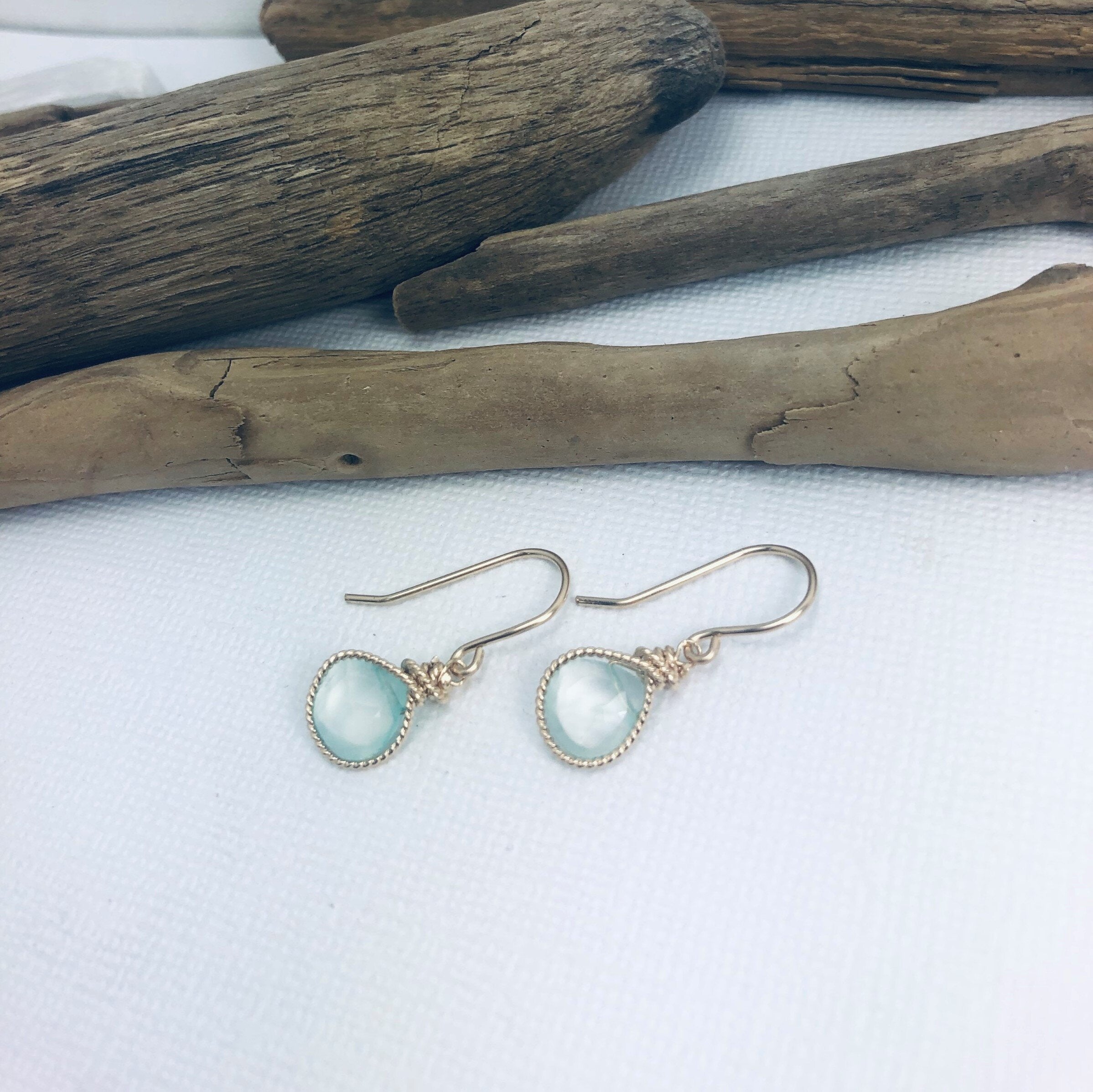 Braided Gemstone Earrings