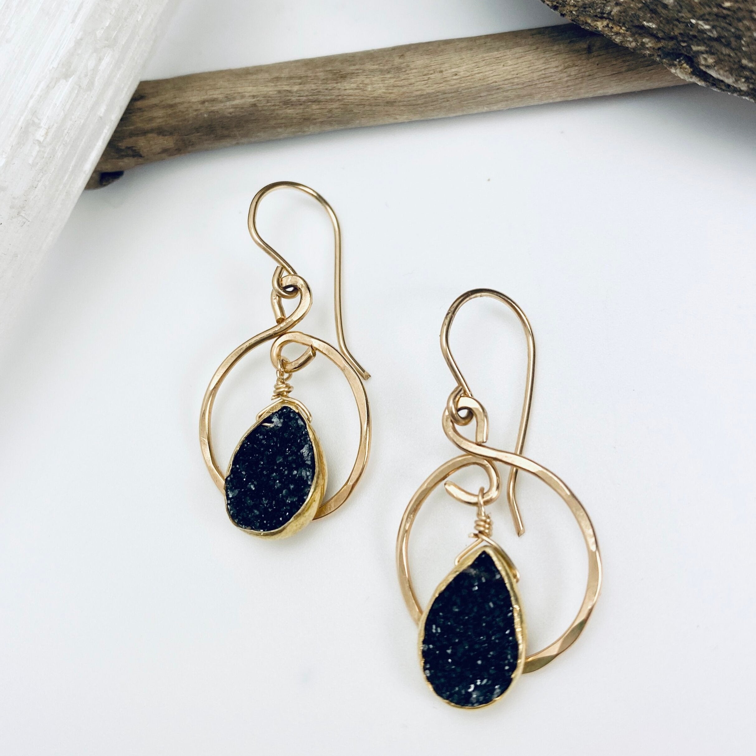 Druzy Swirl Earrings